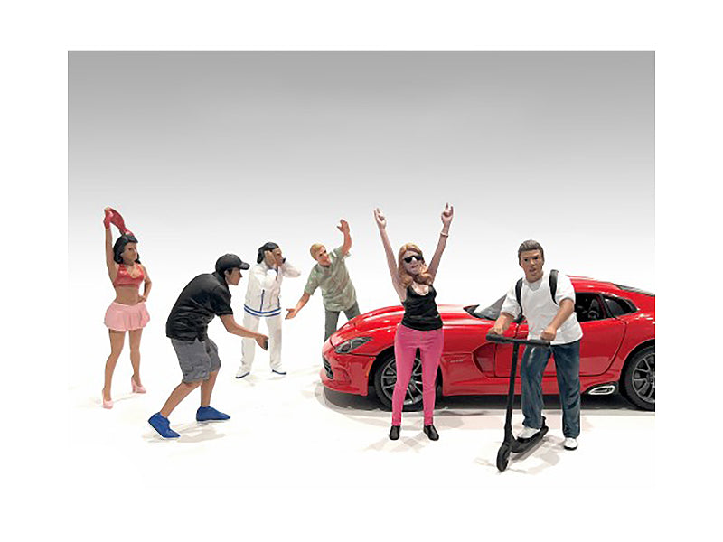 American Diorama 1/24 Scale Model Figure24 Series 2 - 6 Piece Action Figure Set for Car Dioramas, Model Train Scenes & Collectible Displays