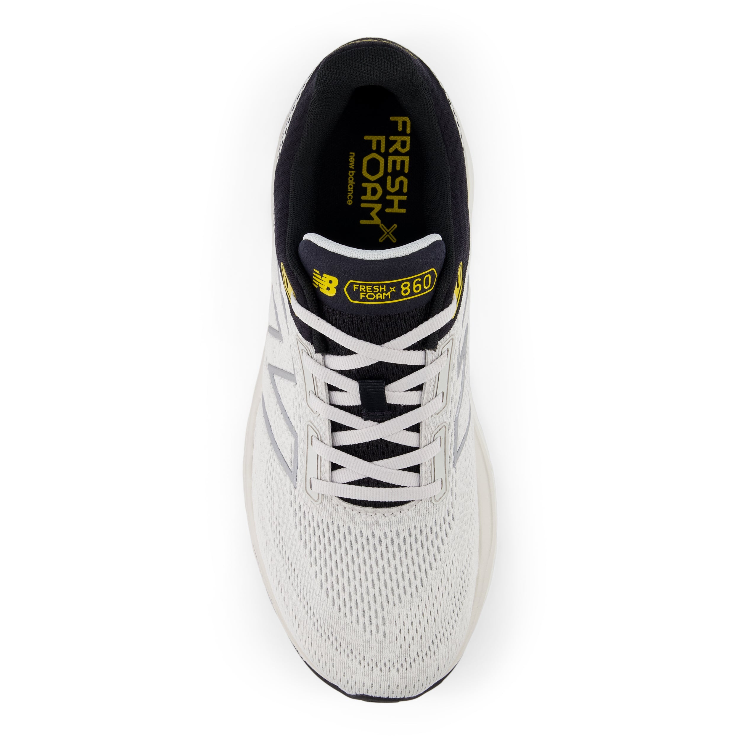 New Balance Men's Fresh Foam X 860v14 Wide Running Shoes - Grey Matter/Black/Ginger Lemon - Stability & Cushion for Road Running, Jogging & Gym Workouts