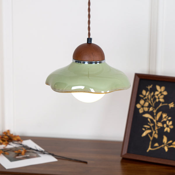 Edmund Ceramics Pendant Light - Handcrafted Modern Hanging Lamp for Kitchen Island, Dining Room & Bedroom Lighting Decor