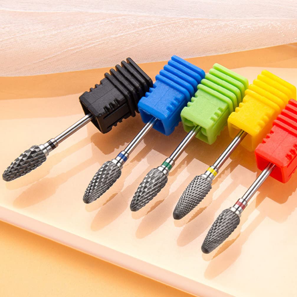 Minkissy Professional Nail Drill Bits Set - Tungsten Steel Nail Polisher, Cuticle & Acrylic Nail Grinding Bits for Manicure & Pedicure | Perfect for Salon, Home Nail Care & DIY Nail Art
