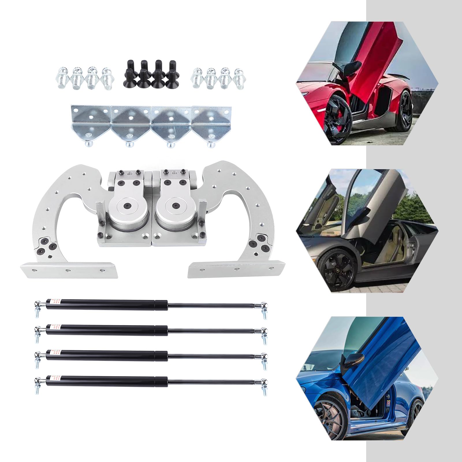 Universal Lambo Door Kit - Bolt-On 90 Degree Vertical Door Hinge Conversion for Audi, Dodge, Ford, Honda, Toyota, Nissan, Chevy | Easy Installation for Most Cars | Perfect for Car Shows, Custom Builds & Luxury Vehicle Upgrades