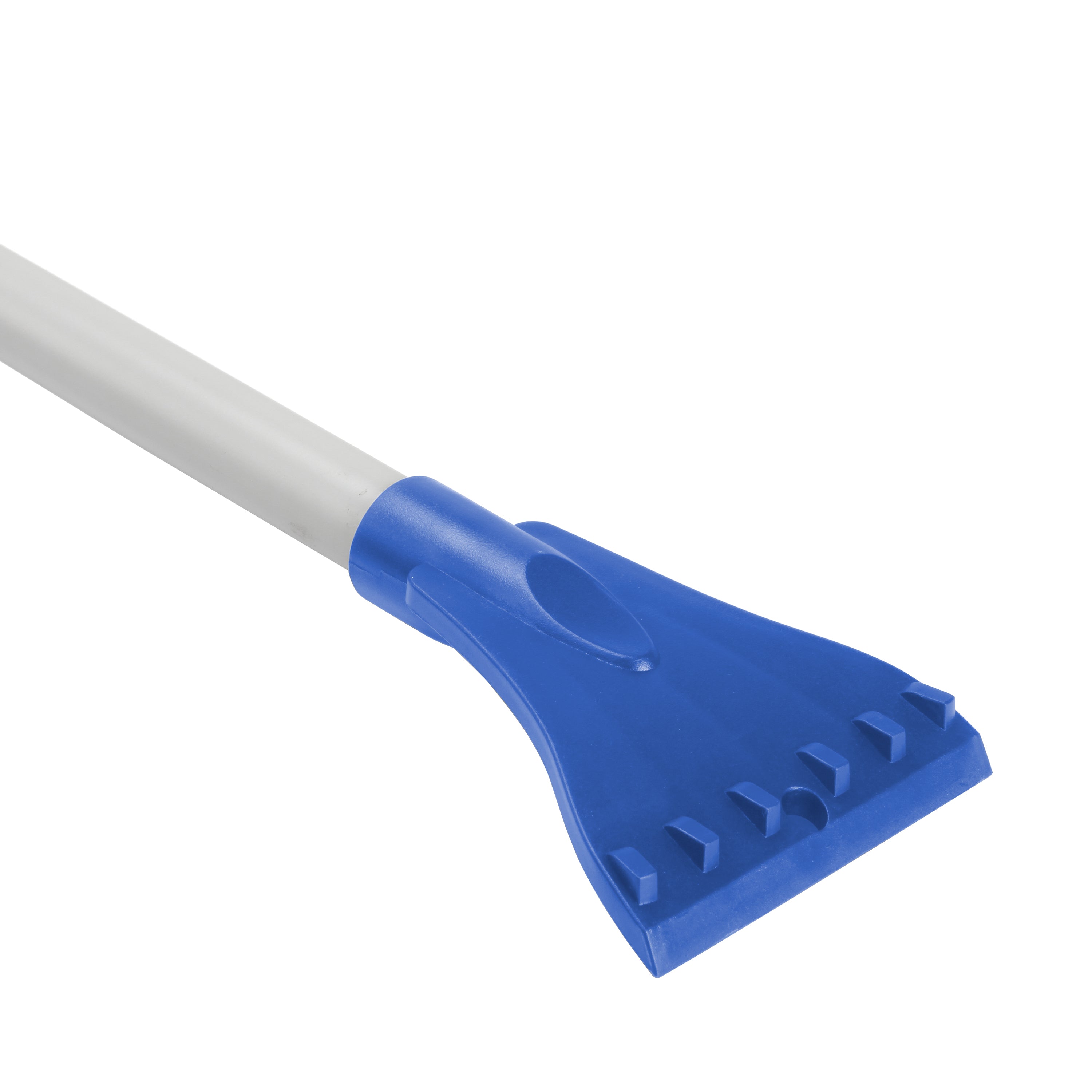 Snow Joe SJBLZD AZ 2-in-1 Snow Broom with 18-Inch Foam Head & Large Ice Scraper | Heavy-Duty Winter Tool for Car Windshield, Driveway & Sidewalk Cleaning | Blue