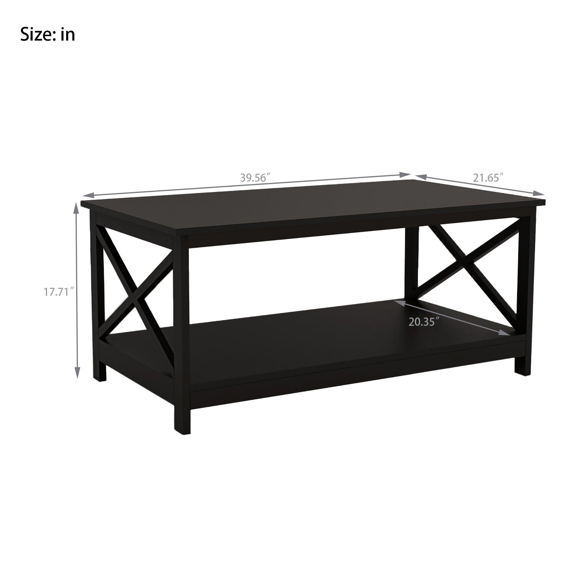 Oxford Coffee Table - Modern Black End Table for Living Room, Bedroom & Office | Stylish & Durable Home Decor