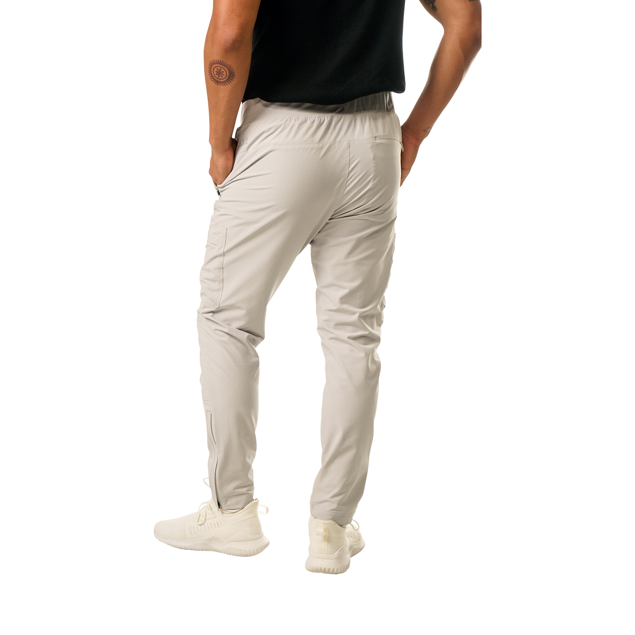 Bauer Cross Coast Travel Pants for Men - Comfortable & Stylish Quiet Grey Hiking & Outdoor Adventure Pants