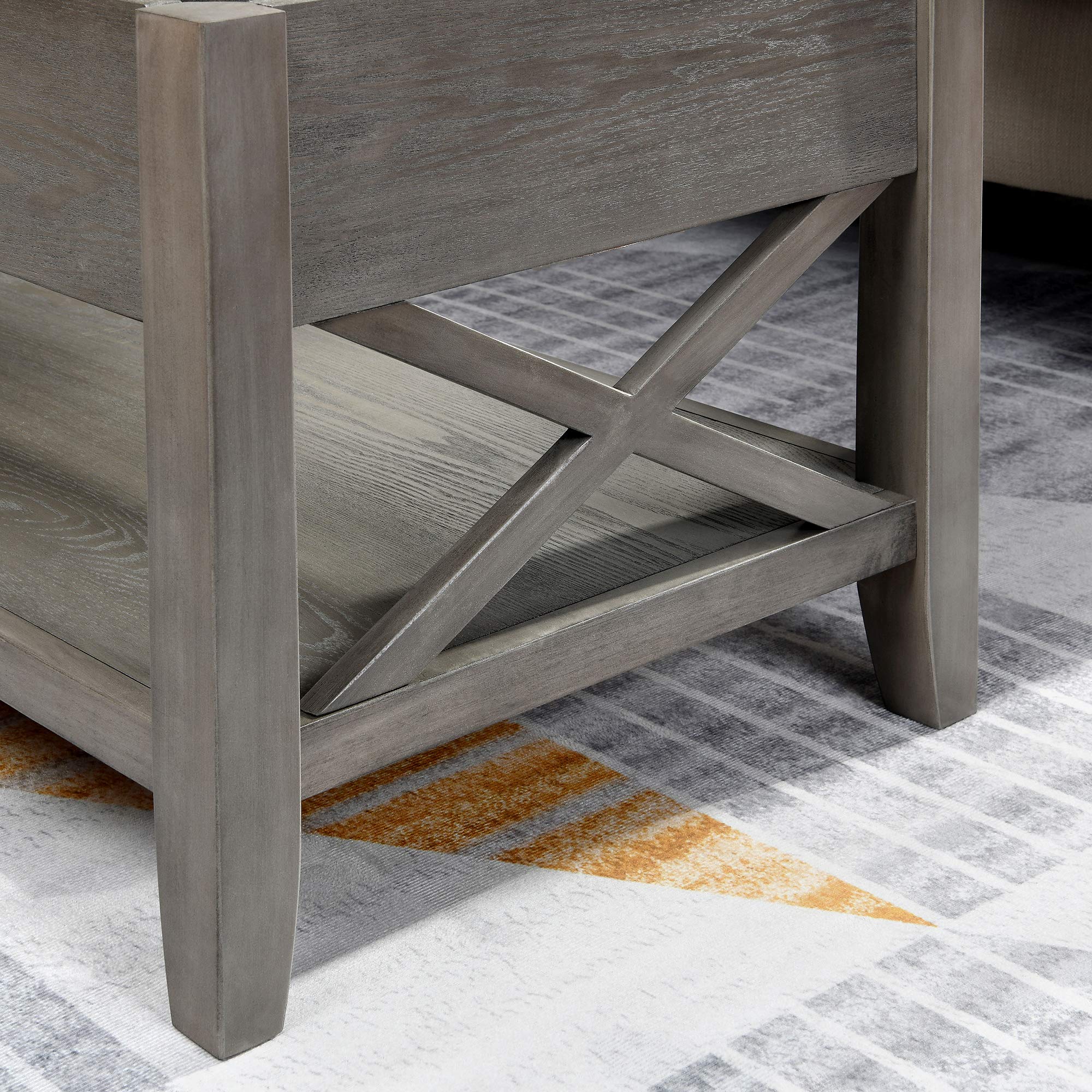 FirsTime & Co. Gray Allendale Lift Top Coffee Table - 39 x 19 x 21.5 Inches, Solid Wood, Modern Design for Living Room, Home Office | Perfect for Small Spaces, Storage & Multi-Functional Use