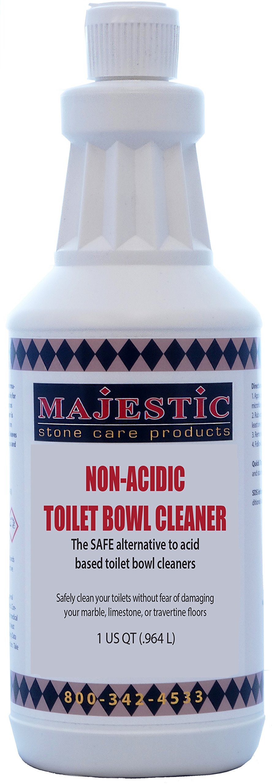Majestic Non-Acidic Toilet Bowl Cleaner - 32oz Safe & Effective Bathroom Cleaning Solution for Stains, Odors & Germs - Ideal for Homes, Hotels & Commercial Use