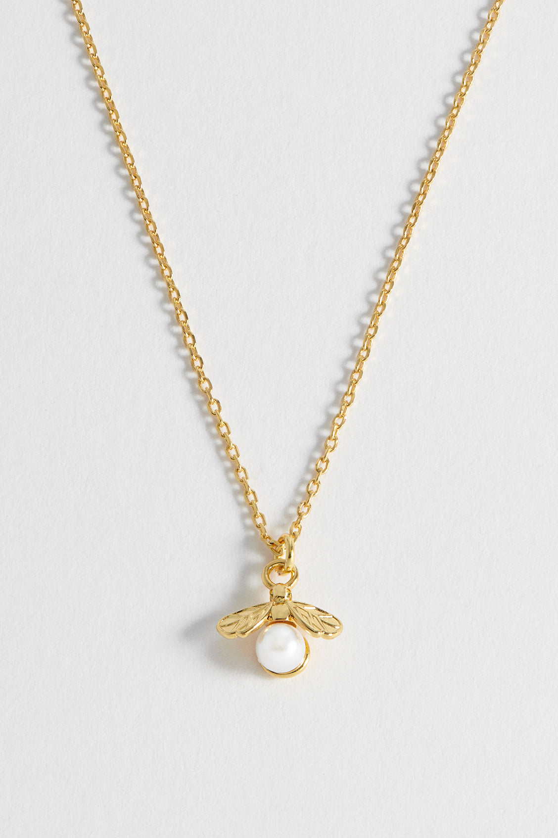 Elegant Pearl Bee Pendant Necklace - 18K Gold Plated Jewelry for Women, Perfect Gift for Birthday, Anniversary & Valentine's Day | Ideal for Parties, Weddings & Everyday Wear