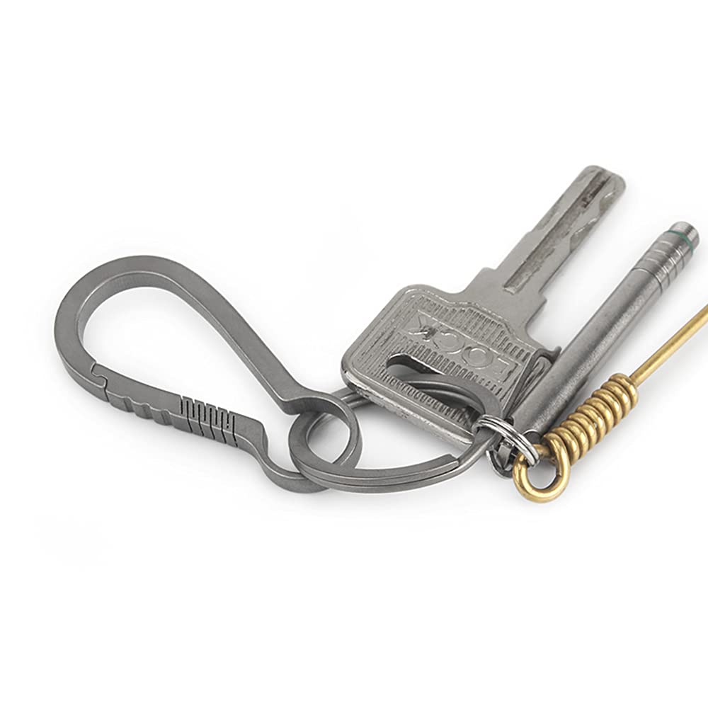 Titanium Carabiner Key Chain - Quick Release for Men & Women - Outdoor & Travel