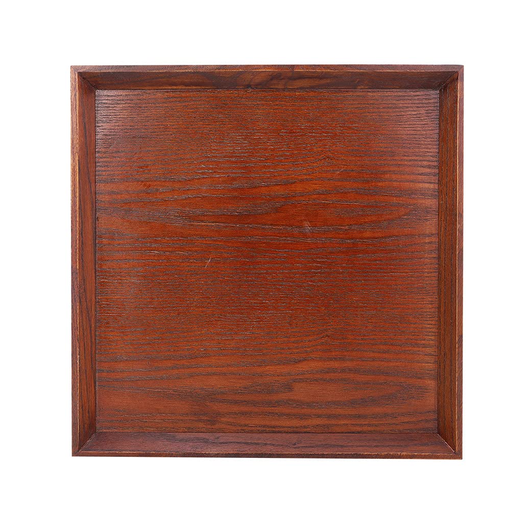 Elegant Wooden Serving Platters & Trays - 27x27x2cm Decorative Coffee Table Tray for Desserts, Spa, Hotel & Cafe - Perfect for Entertaining, Home Decor & Party Serving