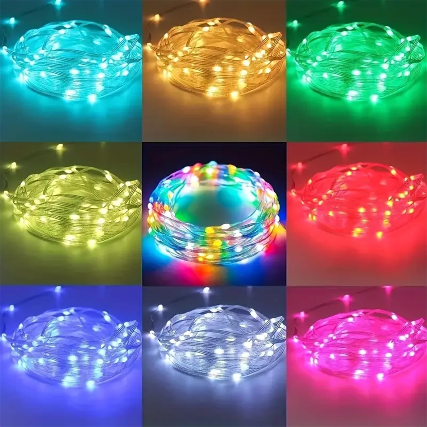 32.8FT 100 LEDs Smart RGB Fairy String Lights with Remote & APP Control - Waterproof Outdoor Rope Lights for Christmas, Halloween, Bedroom, Deck & Party Decorations - Perfect for Indoor/Outdoor Holiday Lighting, Garden Parties, and Home Ambiance