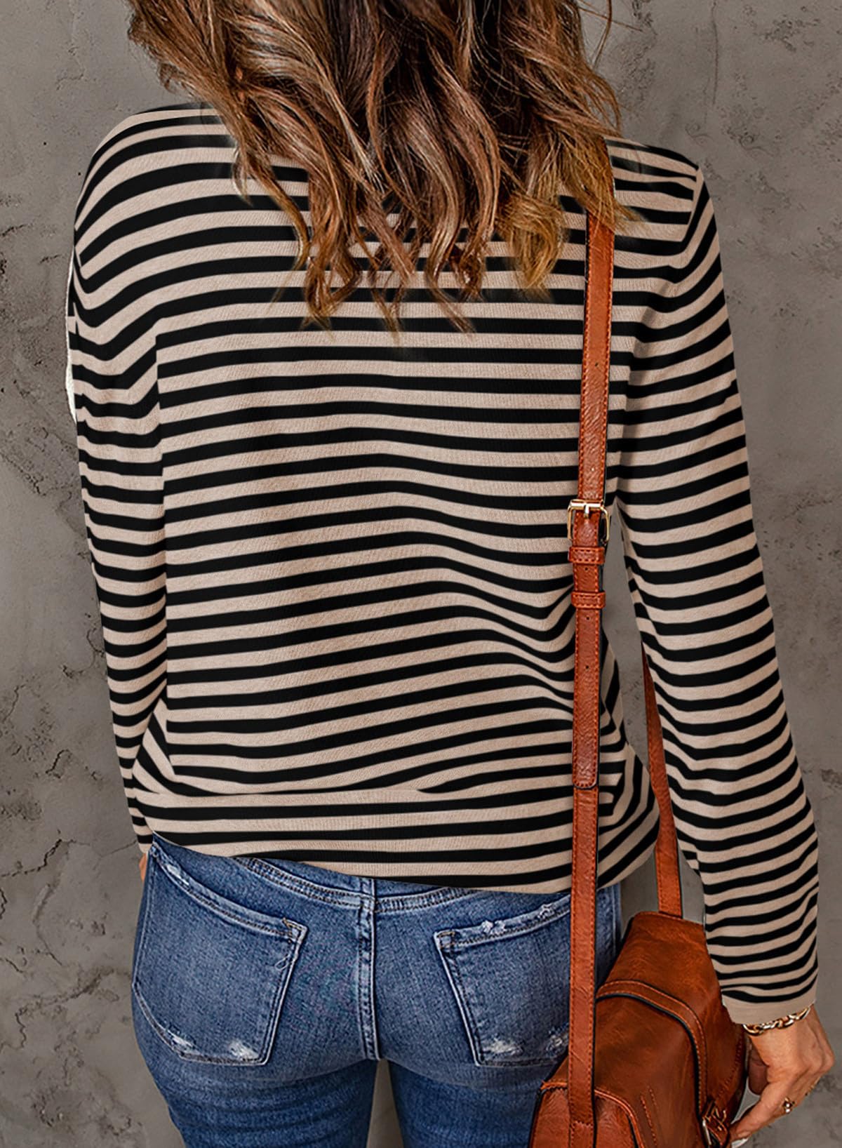 Dokotoo Women's Lightweight Striped Turtleneck Sweater - 2025 Fashion Long Sleeve Pullover Top for Casual Wear, Office & Fall Layering