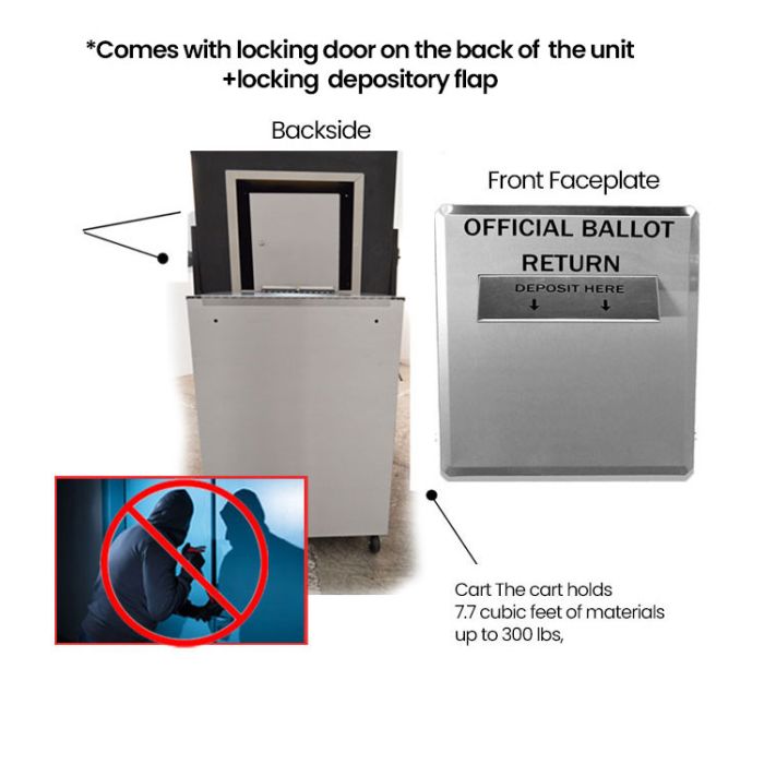 Kingsley 12 8155 CollectionPoint Ballot Return Through The Wall Safe - Secure Mail & Document Drop Box for Offices, Schools & Government Buildings