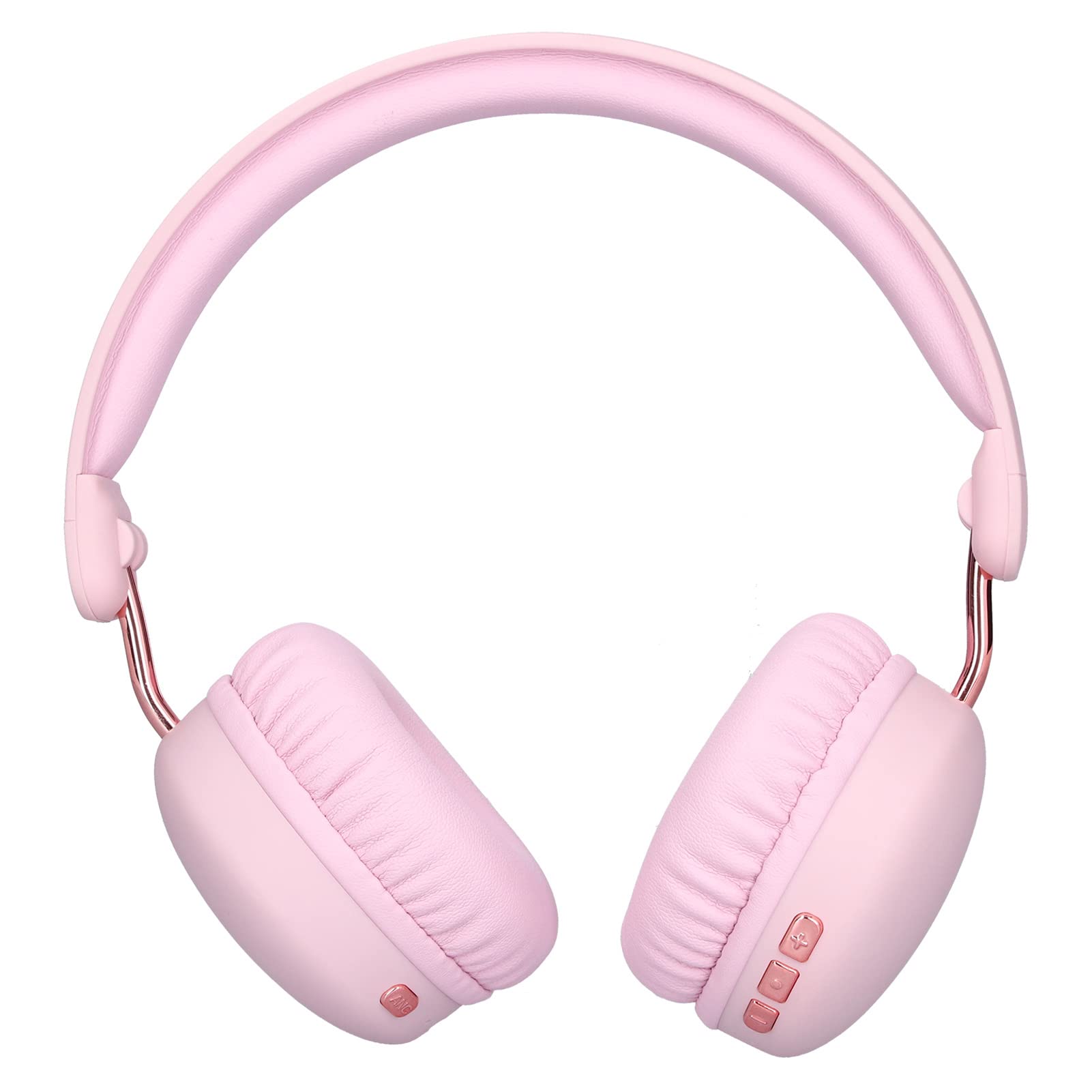 Wireless Over Ear Bluetooth Headphones with Active Noise Cancelling, Deep Bass Gaming Headset - Foldable Design for Laptop, PC, PS4, Xbox One (Pink) | Perfect for Gaming, Travel & Work from Home