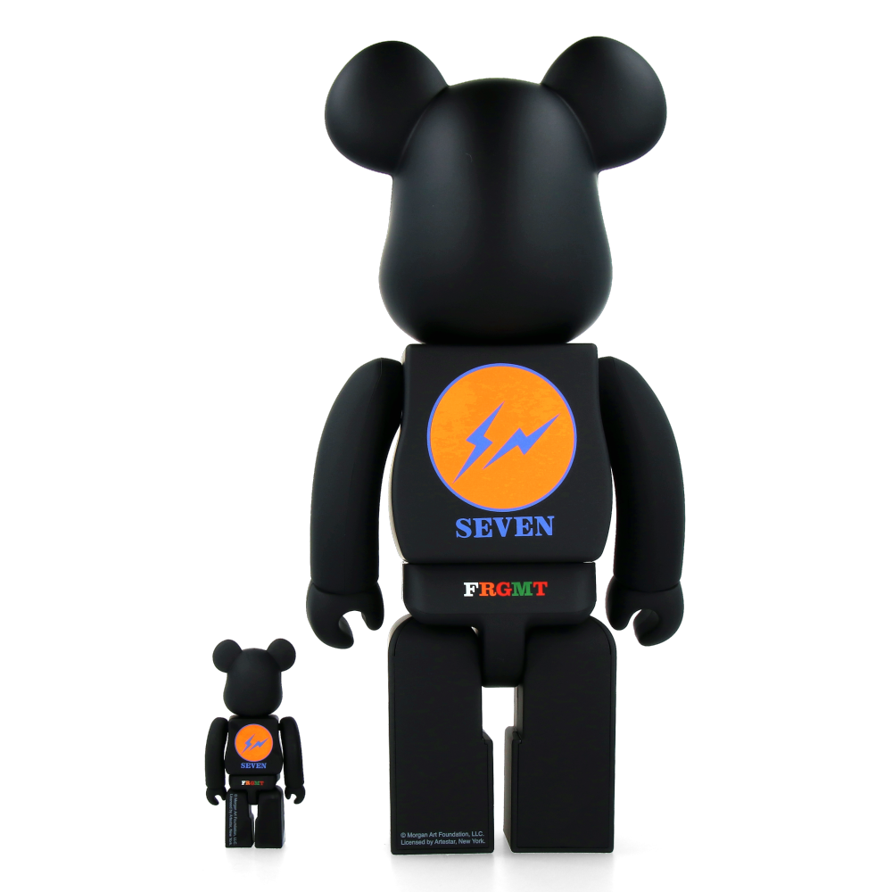 400% + 100% Bearbrick Robert Indiana X Fragment Design Black Vinyl Art Toy - Perfect for Collectors, Home Decor & Gift Giving