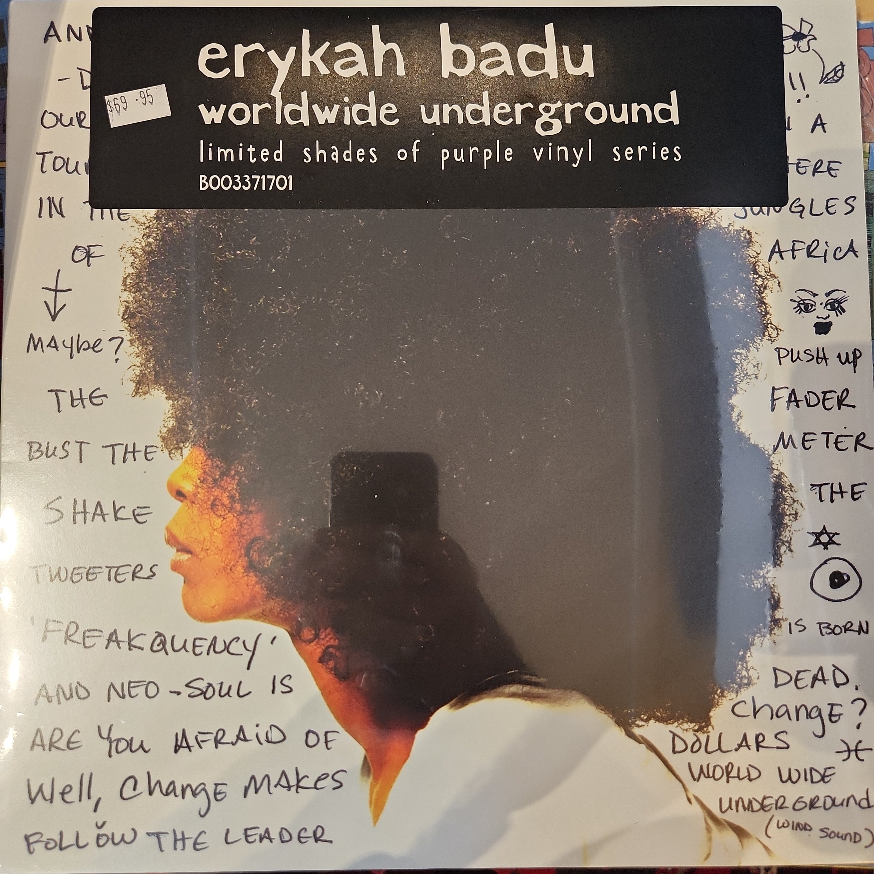Erykah Badu Worldwide Underground Vinyl LP Record - Limited Edition R&B Soul Music for Collectors & Audiophiles - Perfect for Home Listening, Gifts & Music Enthusiasts