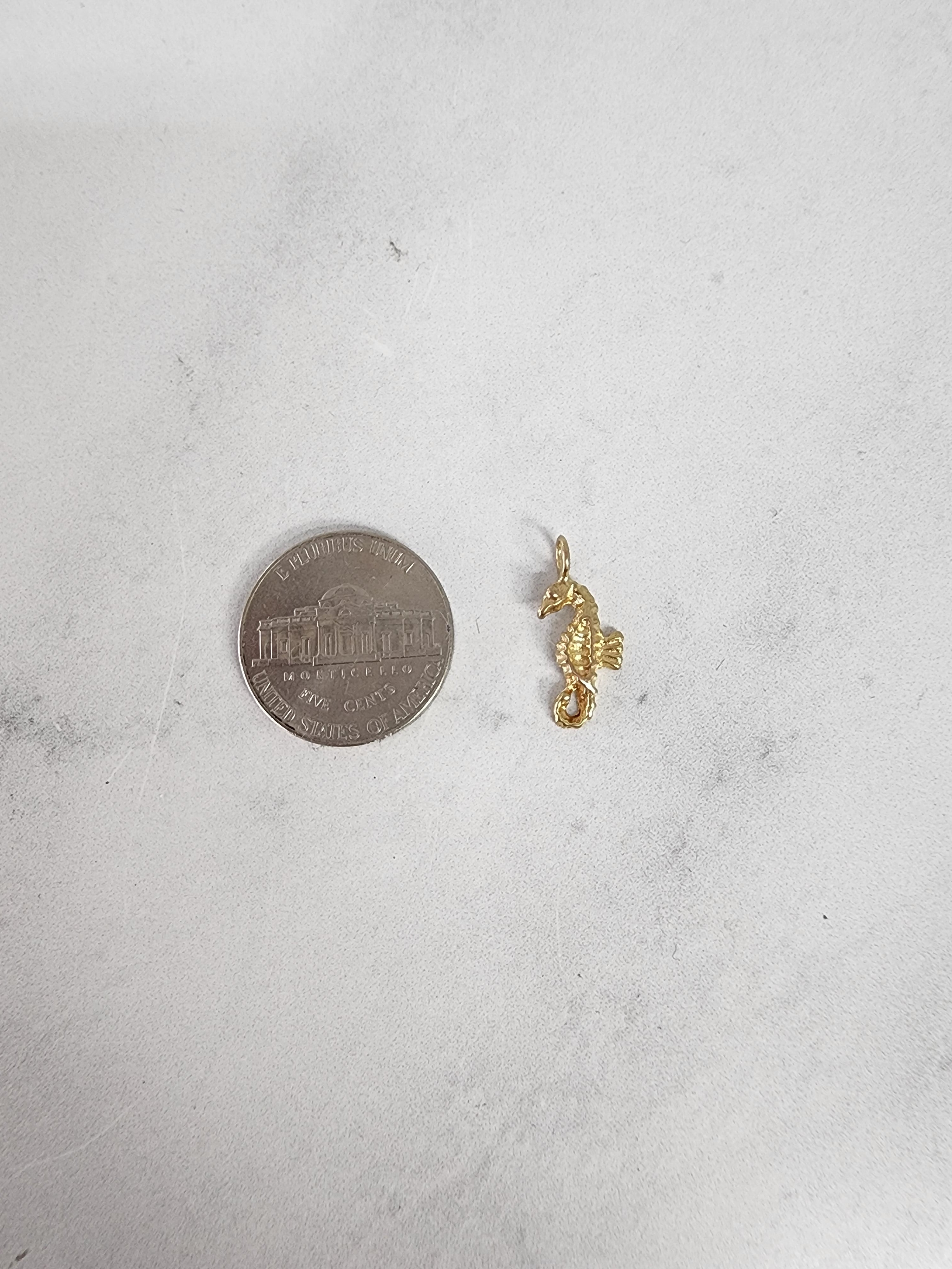 14K Gold Seahorse Charm Pendant Necklace for Women - Elegant Jewelry Gift for Birthday, Anniversary & Valentine's Day - Perfect for Beach Vacations & Ocean-Themed Outfits
