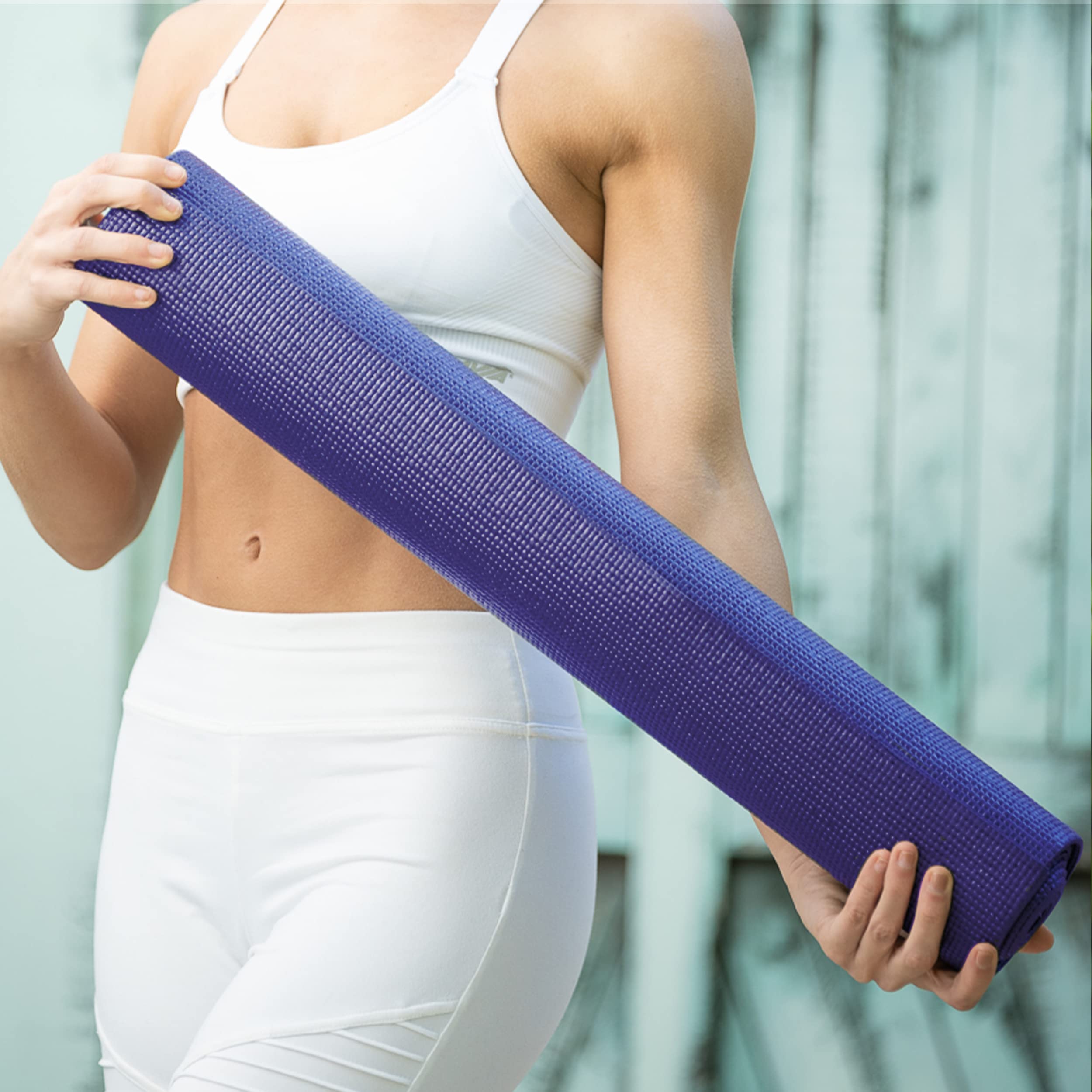 10-Pack Classic Yoga Mats with Carrying Strap - 68