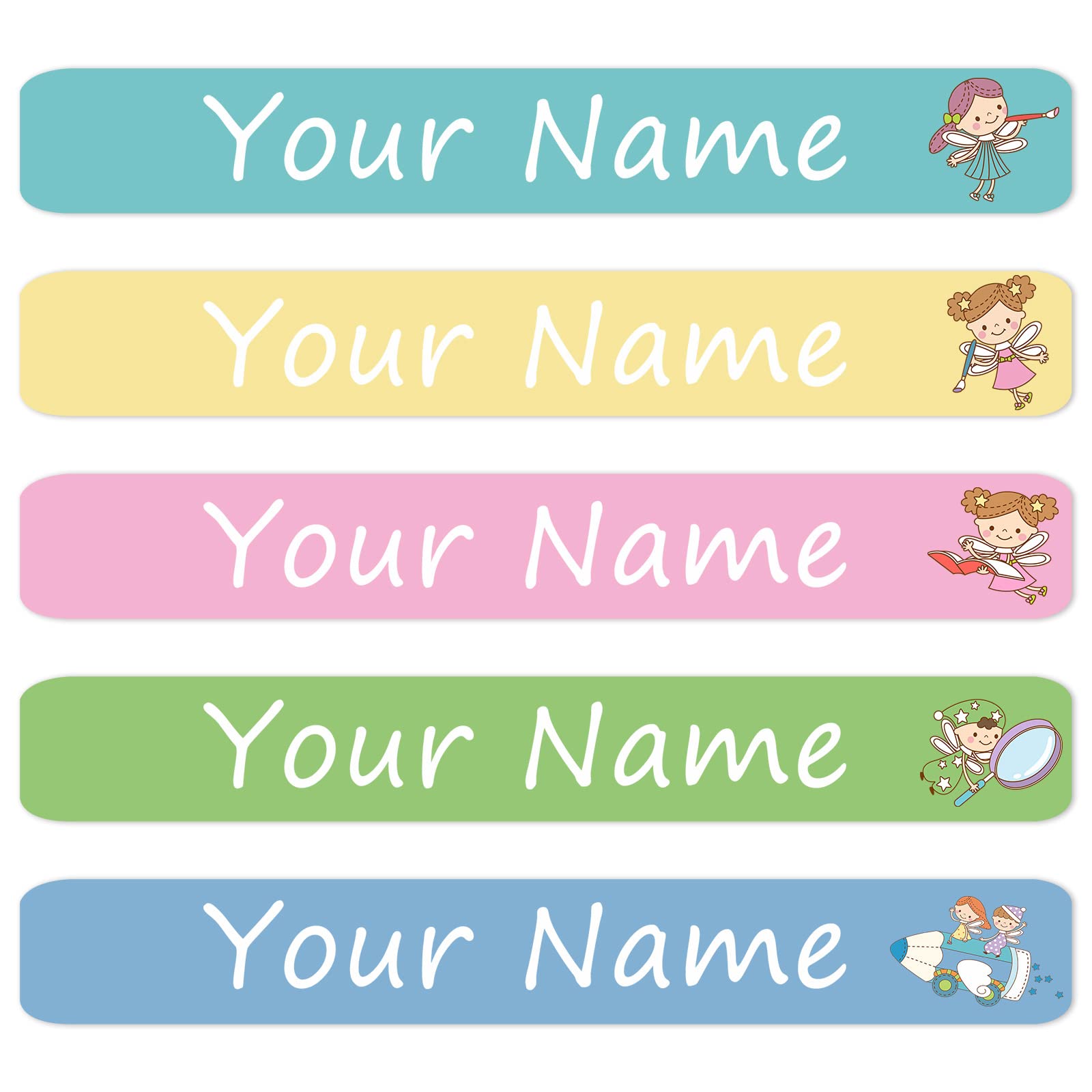 Custom Name Stickers for Kids - 100PCS Waterproof Labels for School, Daycare & Stationery