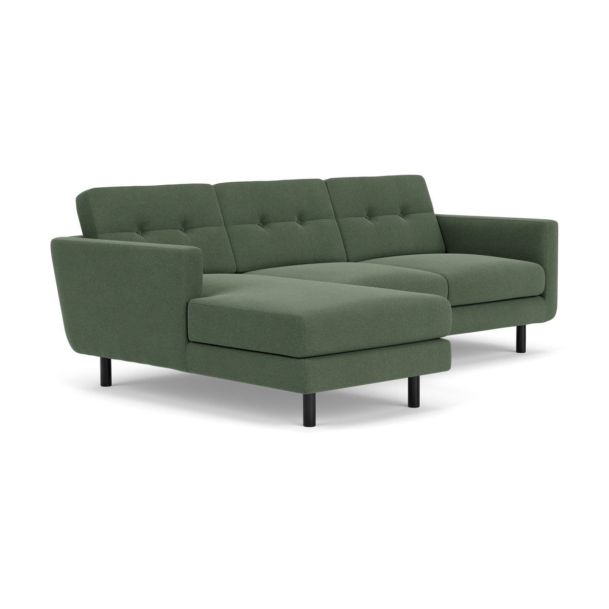 Conrad Fabric Left Chaise Sofa - Modern L-Shaped Sectional Couch with Reversible Chaise Lounge for Living Room, Apartment & Home Theater Comfortable Seating