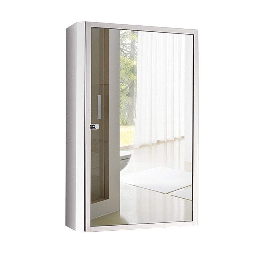 Wall-Mounted Medicine Cabinet with Mirror - Single Door Bathroom Storage Locker for Toiletries & Essentials - Perfect for Small Bathrooms, Powder Rooms & Vanity Areas