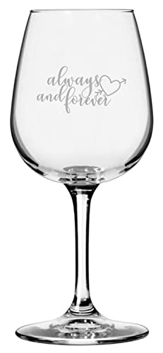 Valentine's Wine Glass 12.75oz - Romantic Quotes for Couples & Gifts