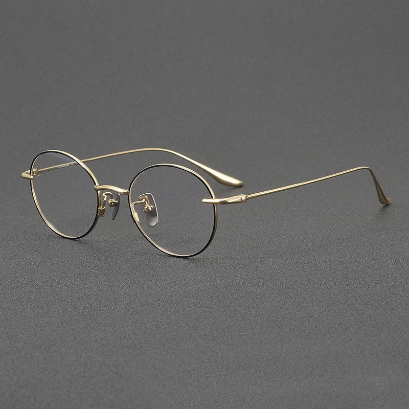 Stylish Black Titanium Full Rim Oval Round Eyeglasses for Women - Lightweight & Durable Frame for Work, Reading & Everyday Fashion