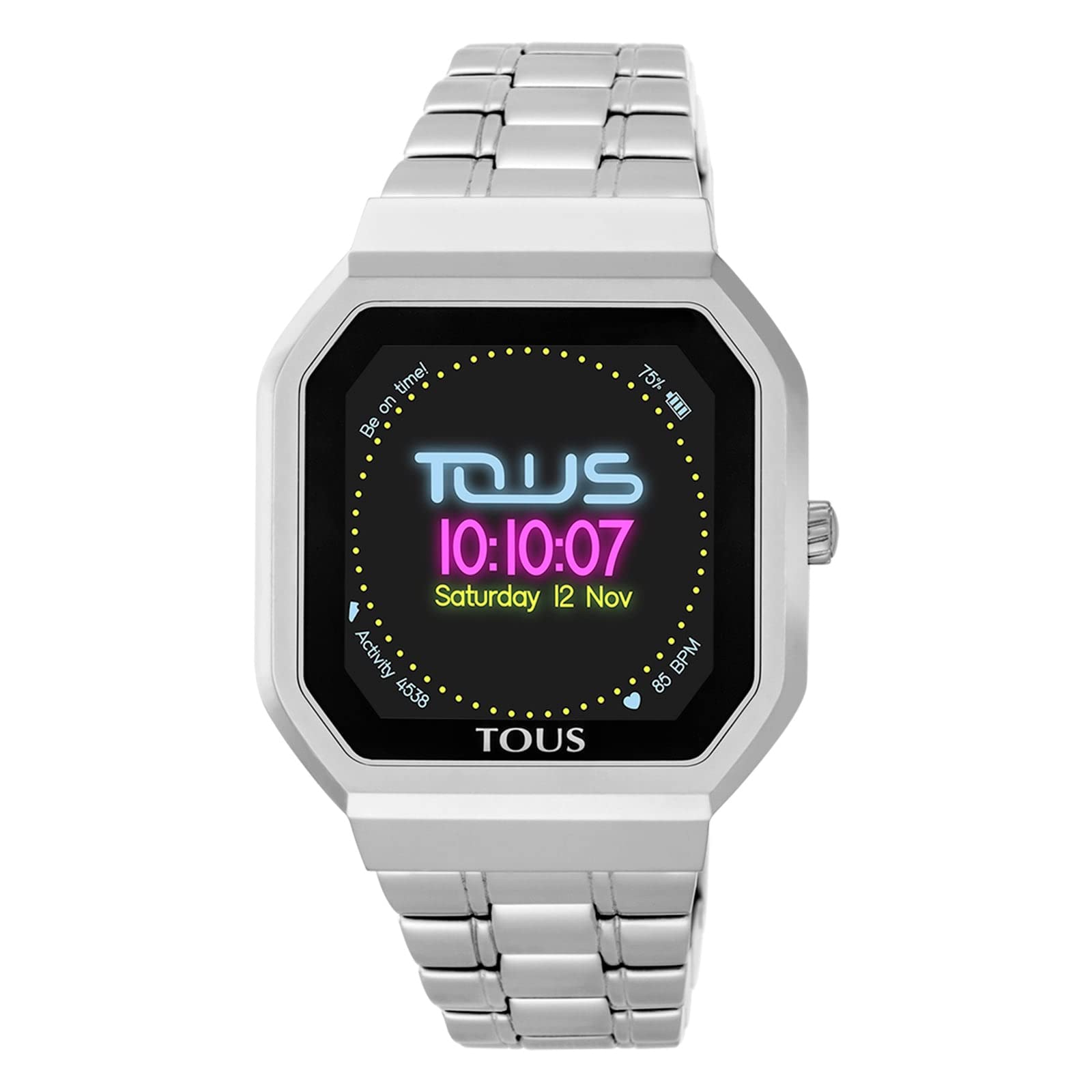TOUS Women's Digital Quartz Watch - B-Connect Stainless Steel Bracelet Smartwatch for Fitness Tracking & Notifications | Perfect for Workouts, Office & Everyday Wear | Model 100350695