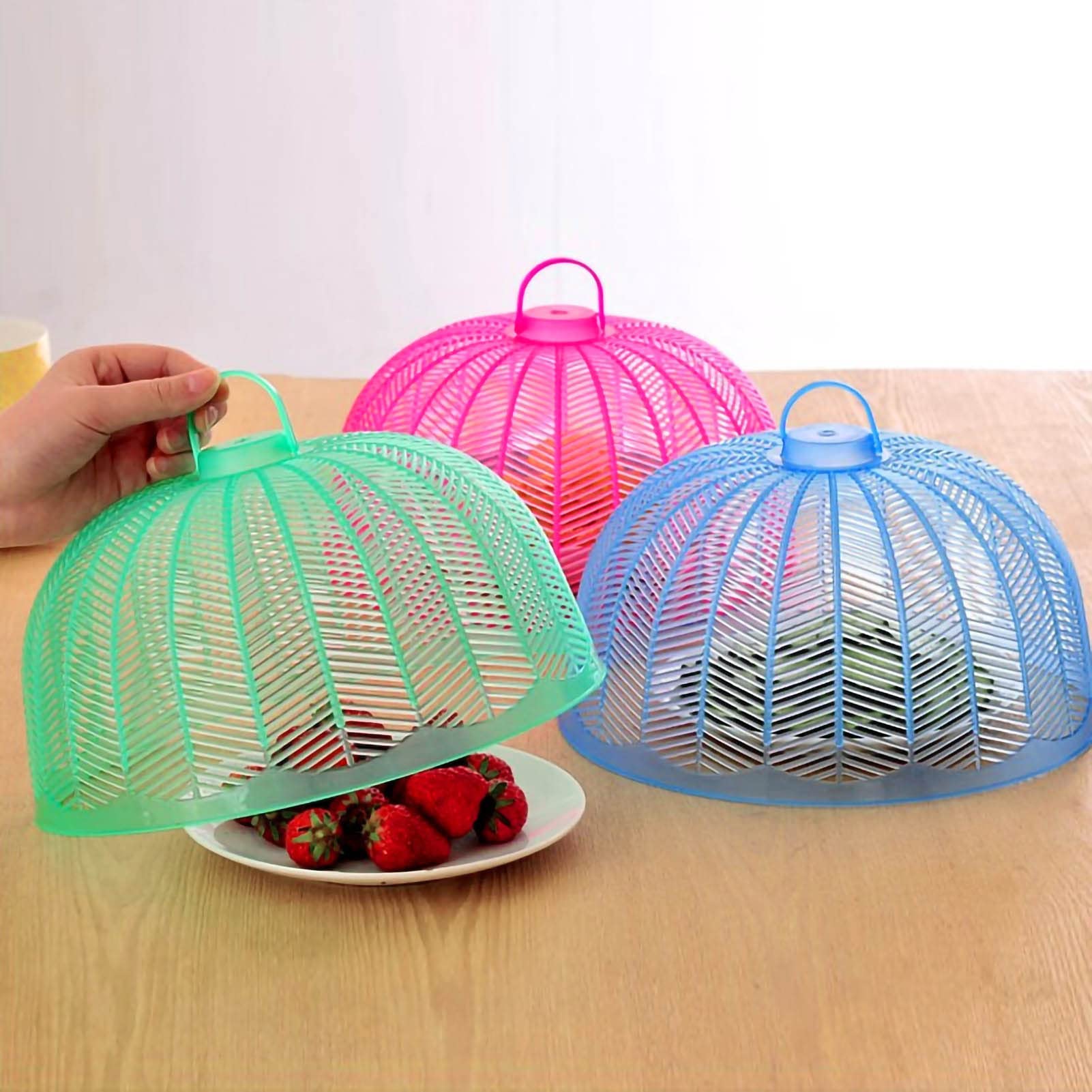 Reusable Mesh Screen Food Cover Tent - Dust & Bug Proof Outdoor Picnic Food Protector for Camping, BBQ, and Backyard Parties (Blue)