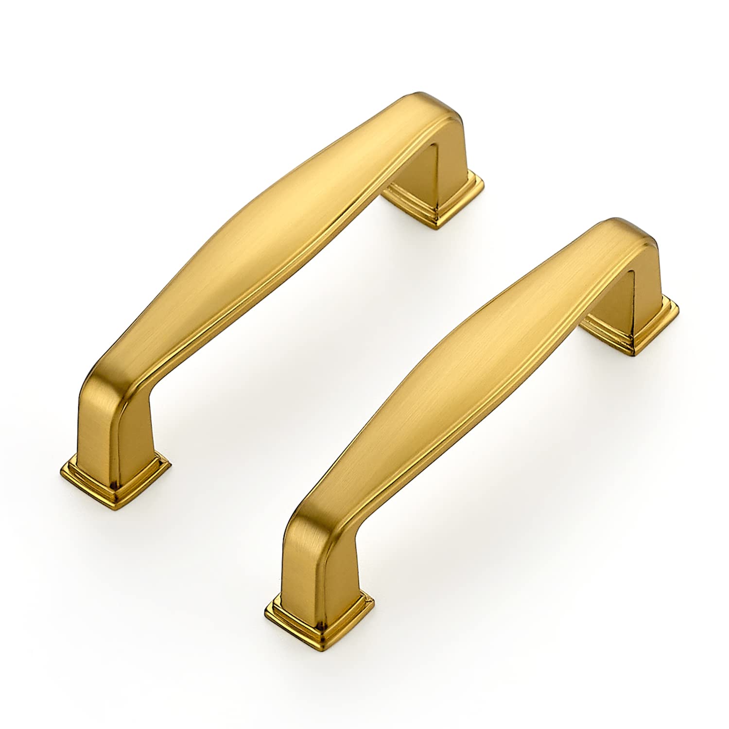 30 Pack Brushed Brass Cabinet Handles - 3 Inch Solid Kitchen Cabinet Pulls & Drawer Handles | Durable Cabinet Hardware for Kitchen, Bathroom, Wardrobe & Furniture (Set of 30)