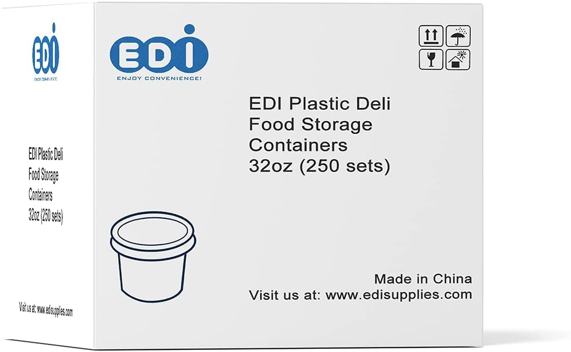 32 OZ (200 Sets) BPA-Free Heavy-Duty Plastic Food Storage Containers with Airtight Lids - Microwave, Freezer & Dishwasher Safe | Leakproof & Recyclable | Perfect for Meal Prep, Leftovers, Picnics & Office Lunches