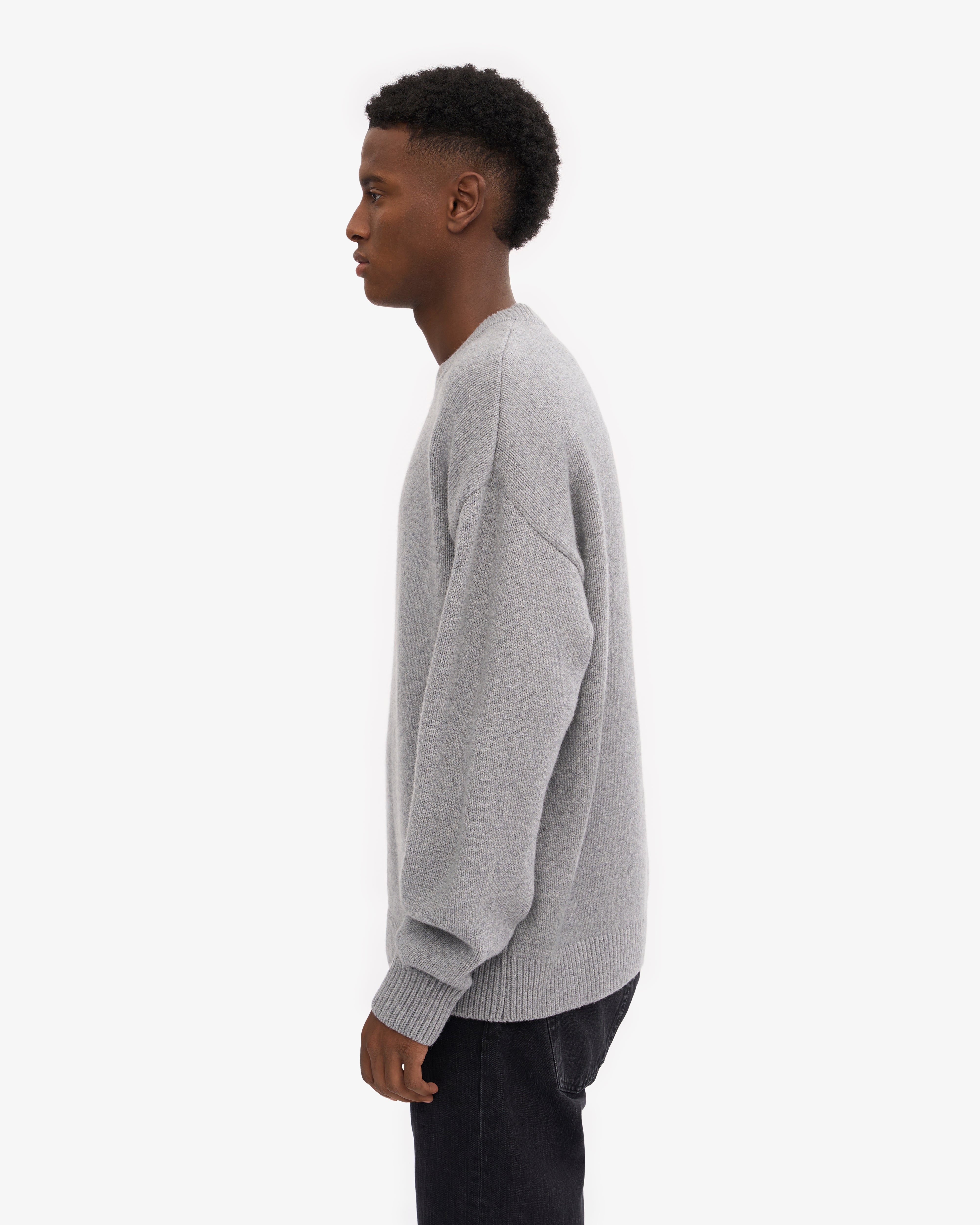 Premium Oversized Merino Wool Sweater - Soft & Warm Heather Grey Crewneck Pullover for Women | Cozy Winter Wear, Casual Outfits & Layering Essentials