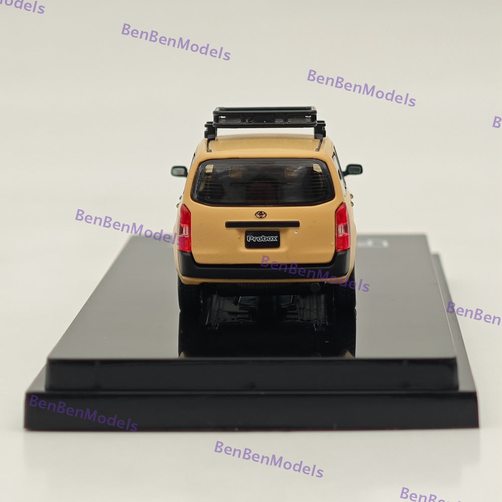 1/64 Scale Hobby Japan Toyota Probox Customized Version Matte Beige Diecast Model Car HJ643062BG - Perfect for Collectors, Display, and Toy Car Racing Scenes