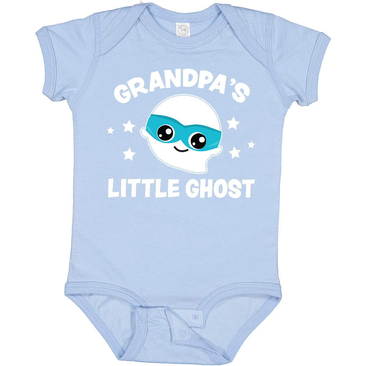 Inktastic Cute Grandpa's Little Ghost with Stars Baby Bodysuit - Soft Cotton Onesie for Infants & Toddlers - Perfect for Halloween, Family Photos & Everyday Playtime