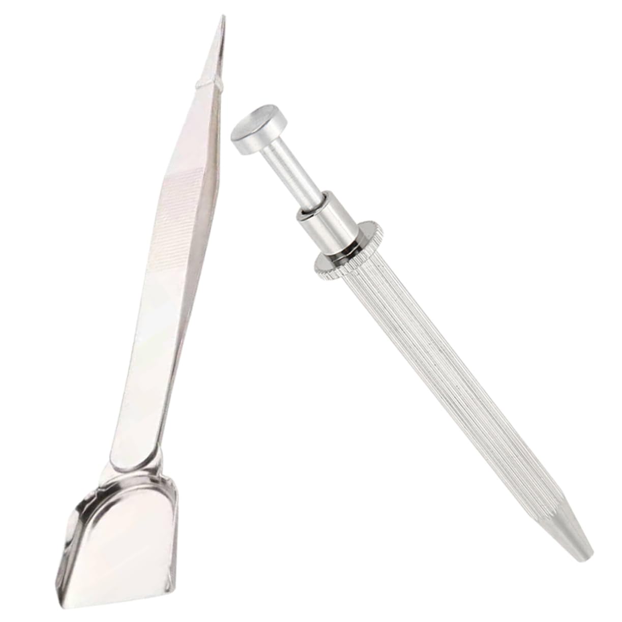 EXCEART 3-Piece Stainless Steel Tweezers Set for Nail Art & Jewelry Making - Professional Manicure & Bead Holding Tools