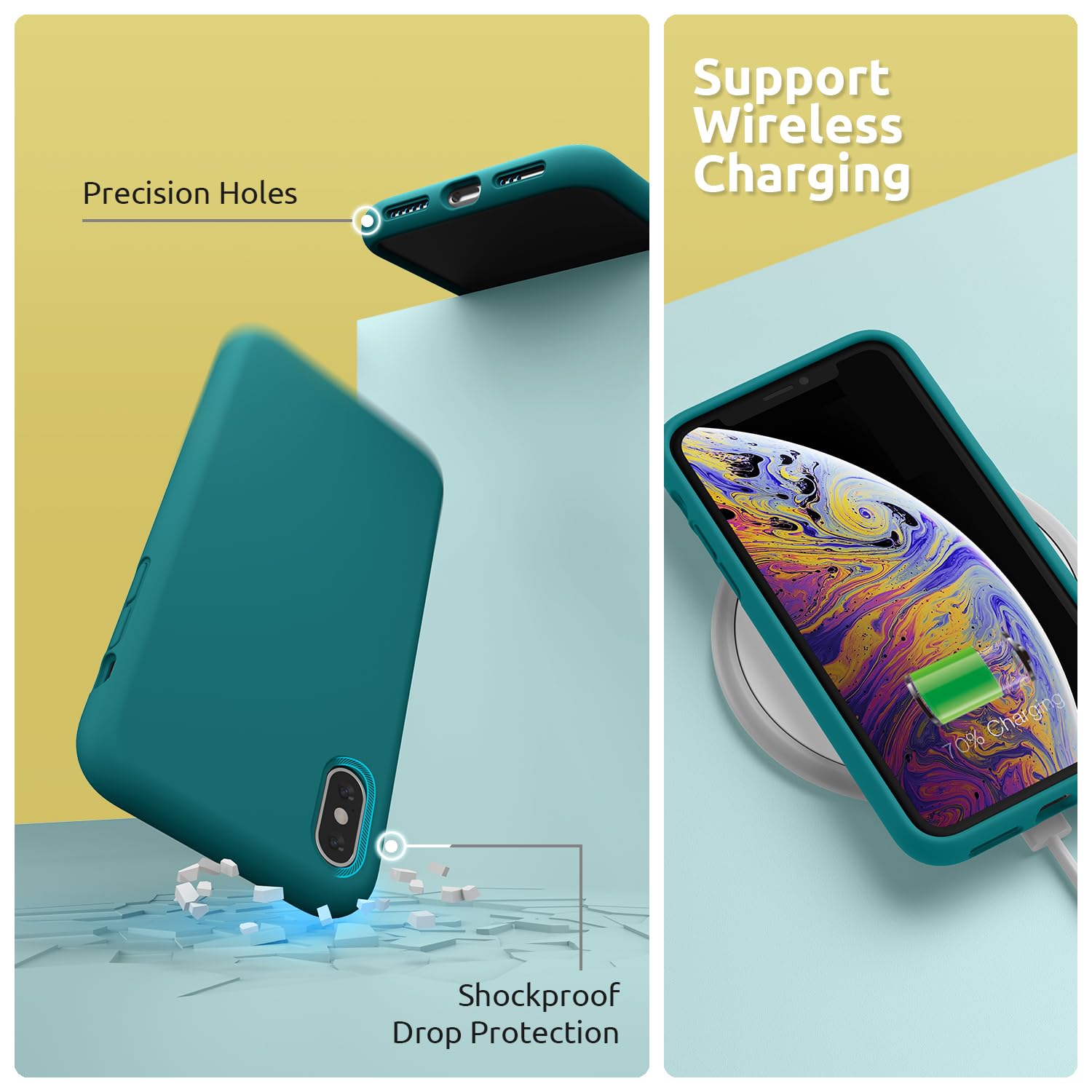 Premium Liquid Silicone Phone Case for iPhone X/XS 5.8