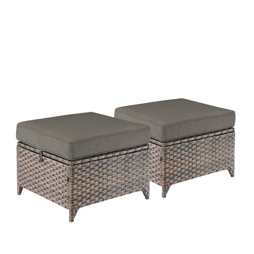 Grey Cushion/Brown Wicker