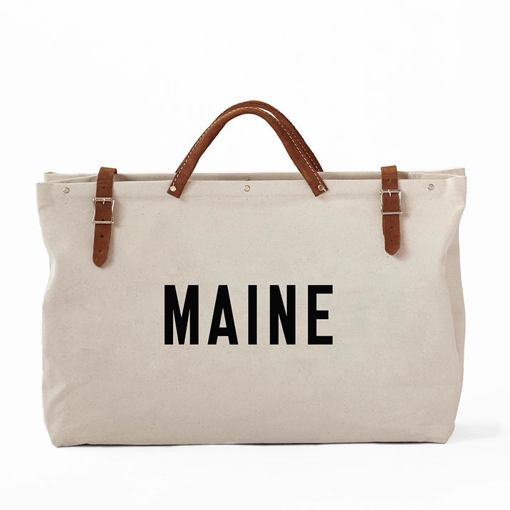 Premium Maine Weekend & Overnight Canvas Tote Bag - Durable Travel & Gym Essential for Women & Men - Perfect for Beach, Shopping & Daily Commute
