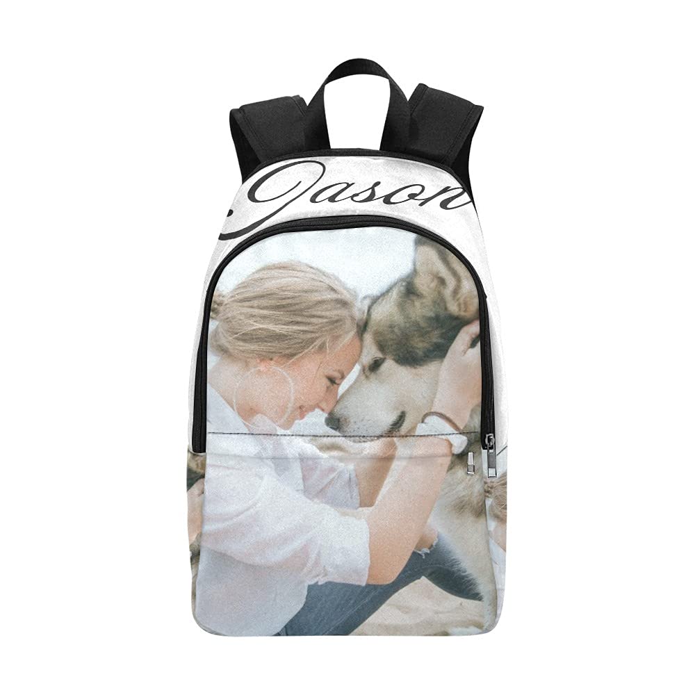 Custom Photo Backpack for Girls - Personalized School Bag with Name & Design - Perfect for School, Travel & Everyday Use
