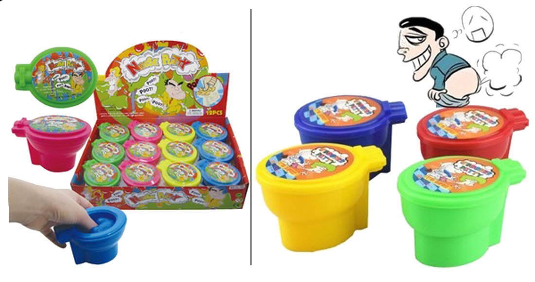 4 Large Farting Joke Toilet Prank Sound Maker Putty - Hilarious Gag Gift for Pranksters & Parties - Perfect for April Fools, Office Pranks & Comedy Gifts