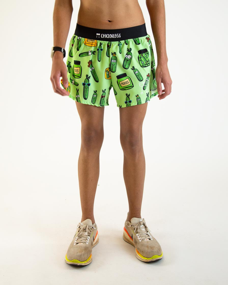 Men's Pickles 4 Half Split Shorts - Breathable Athletic Running Shorts for Gym, Workout & Casual Wear