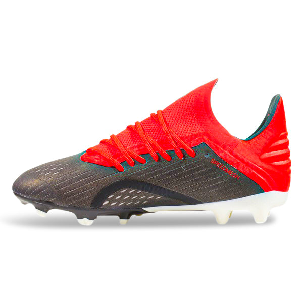 Adidas Jr. X 18.1 FG Firm Ground Soccer Cleats for Boys - Black/Active Red Football Shoes for Youth Players - Perfect for Outdoor Matches & Training Sessions