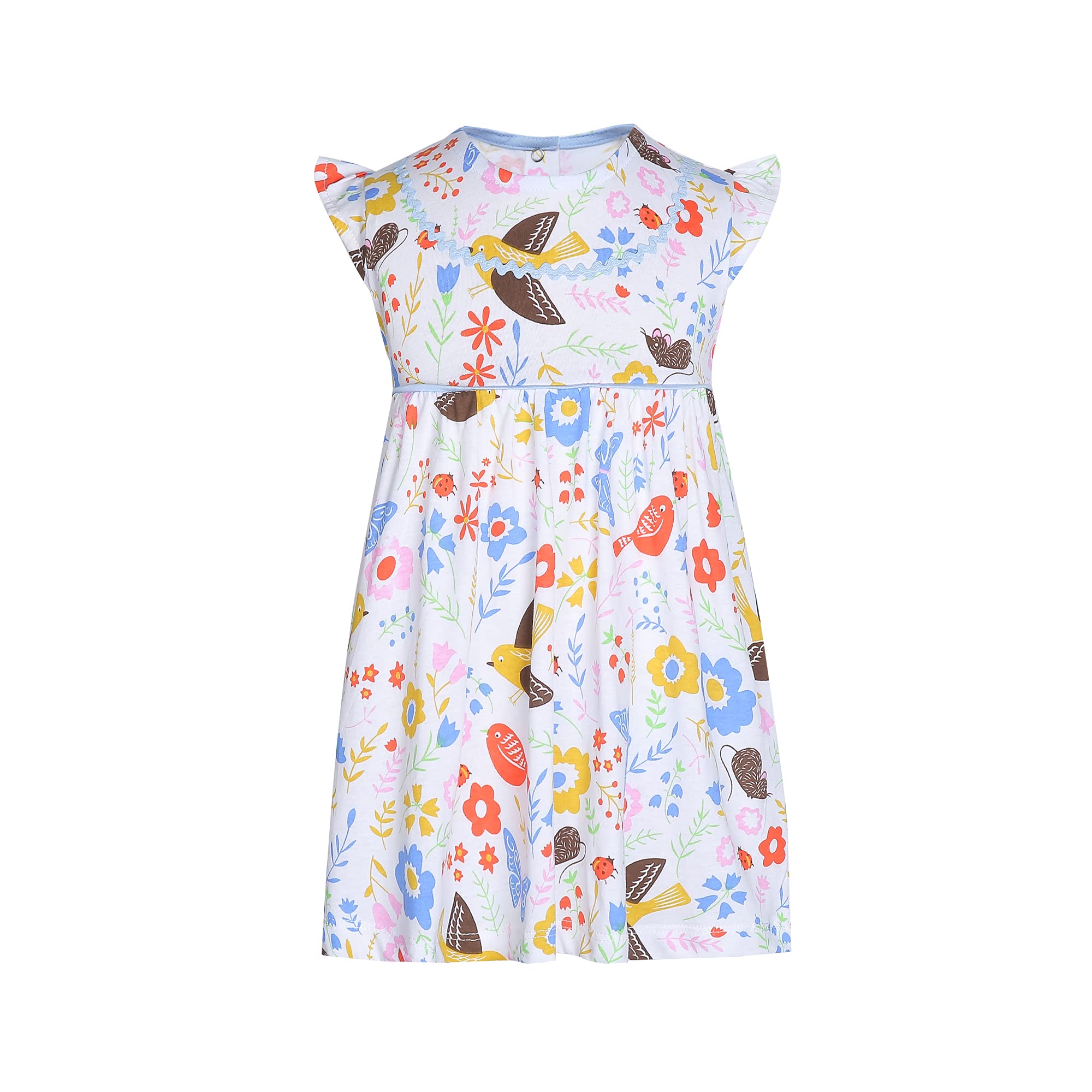 JELLY LULU Girls Cotton Dress - Elegant Princess Party Dress for Toddlers & Little Girls - Comfortable Casual Wear for Birthday, Photo Shoots & Special Occasions