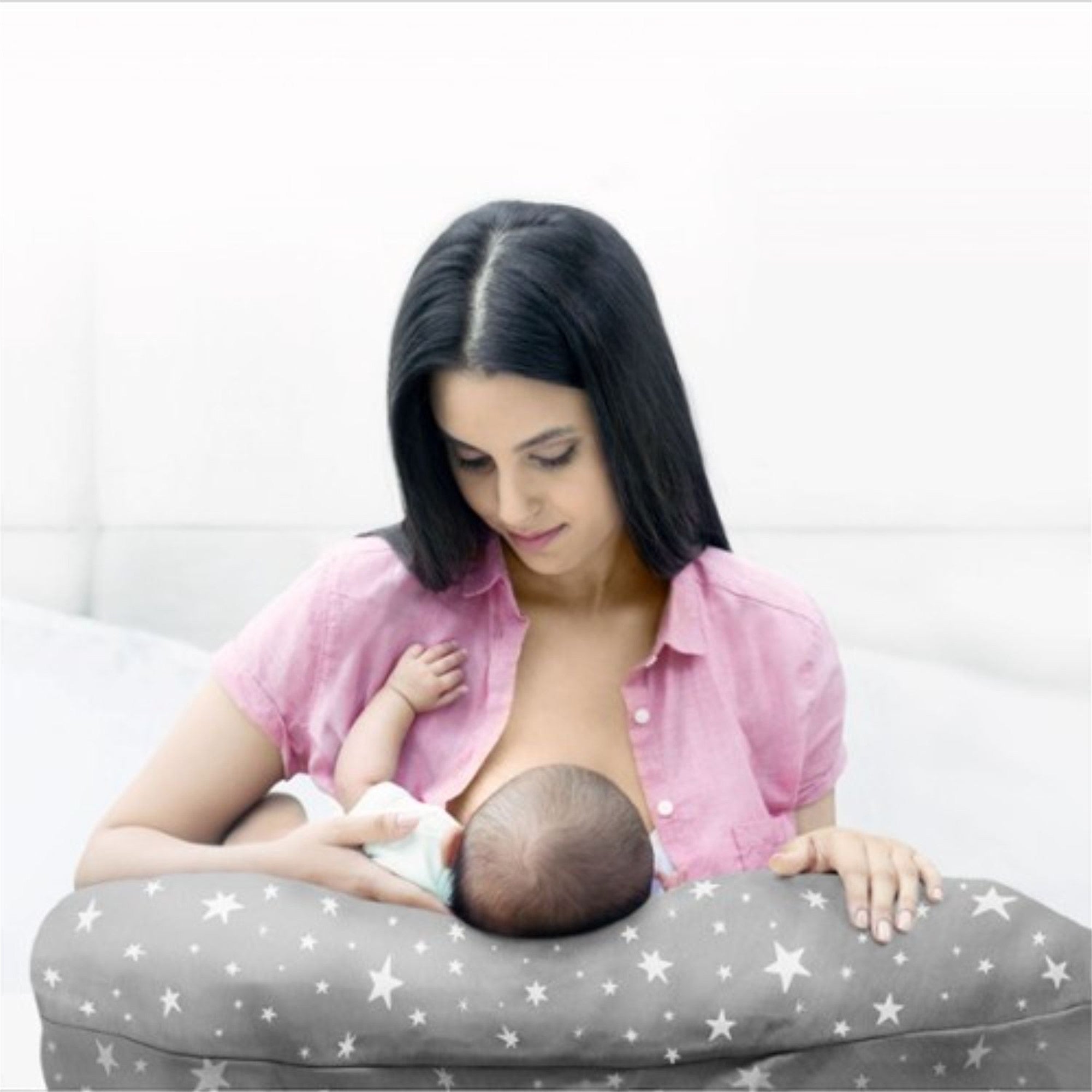 Medela Maternity Nursing Pillow for Breastfeeding & Pregnancy Support - Comfortable Nursing Cushion for New Moms, Baby Feeding & Back Pain Relief (Perfect for Nursery, Bedroom & Living Room Use)
