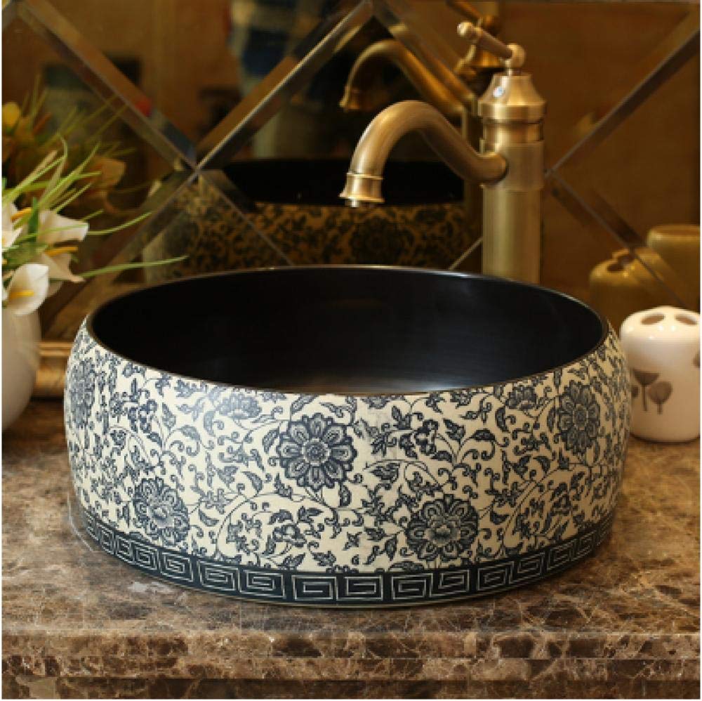 LEFEDA Ceramic Vessel Sink - Modern Bathroom Countertop Basin for Home Decor
