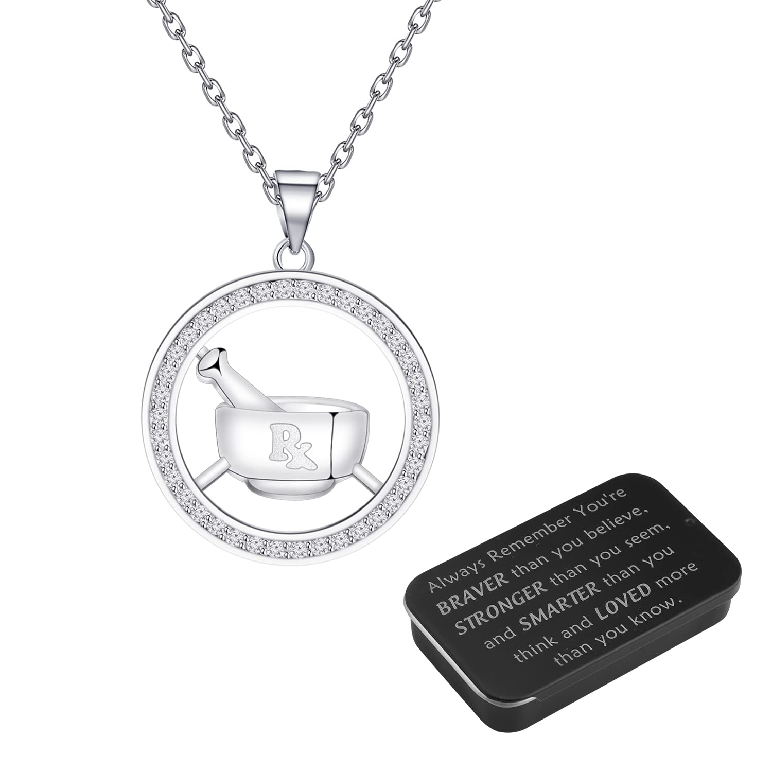 Rx Pendant Necklace for Pharmacists - Pharmacy Technician Jewelry Gift for Graduation & Appreciation - Perfect for Medical Professionals & Healthcare Workers
