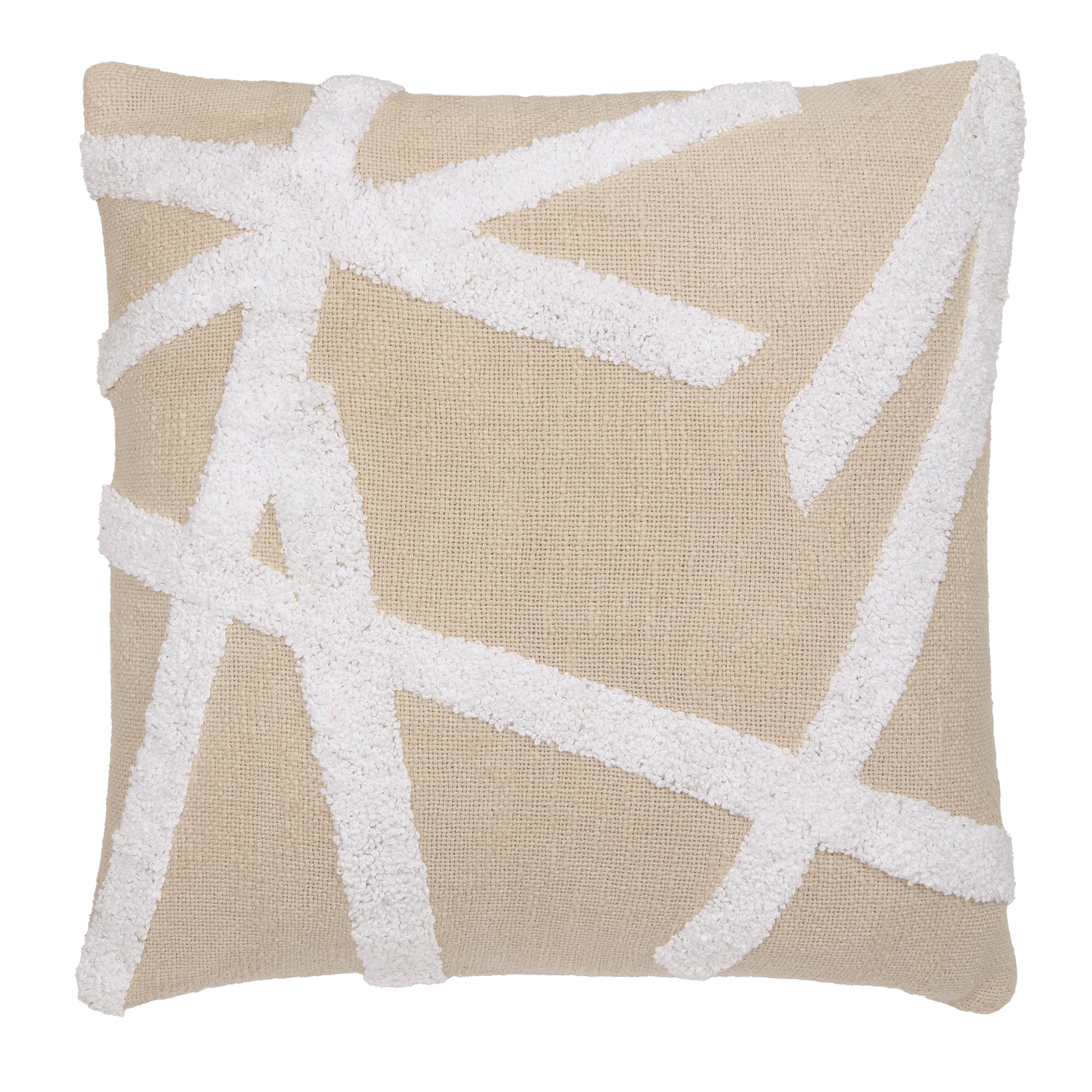 Appletree Loft Otto Cushion - Natural Cotton Throw Pillow for Sofa, Bed & Home Decor - Cozy Living Room & Bedroom Accent
