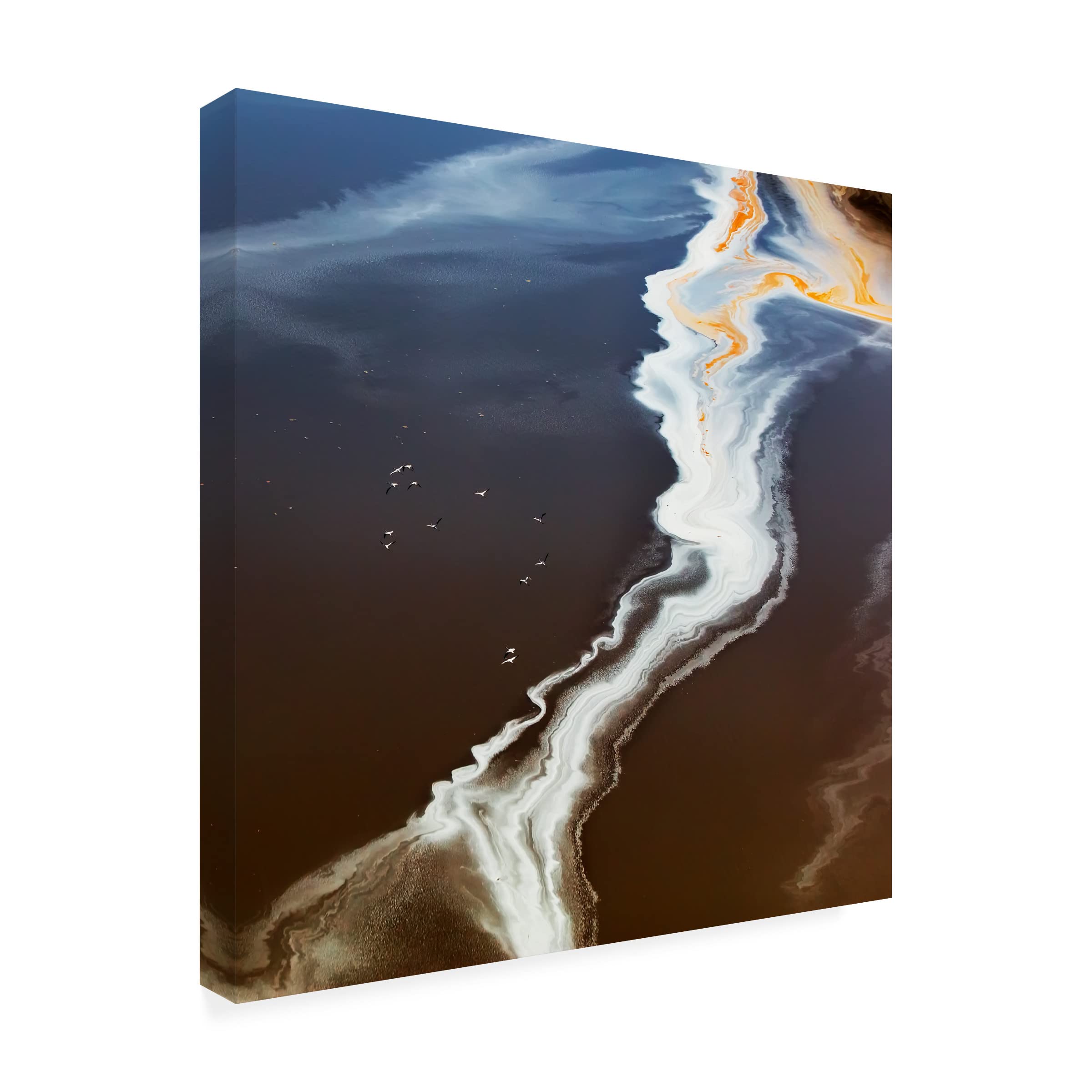 Jun Zuo 'Half Warm And Half Cold' Canvas Wall Art Print - Modern Abstract Painting for Living Room, Bedroom & Office Decor