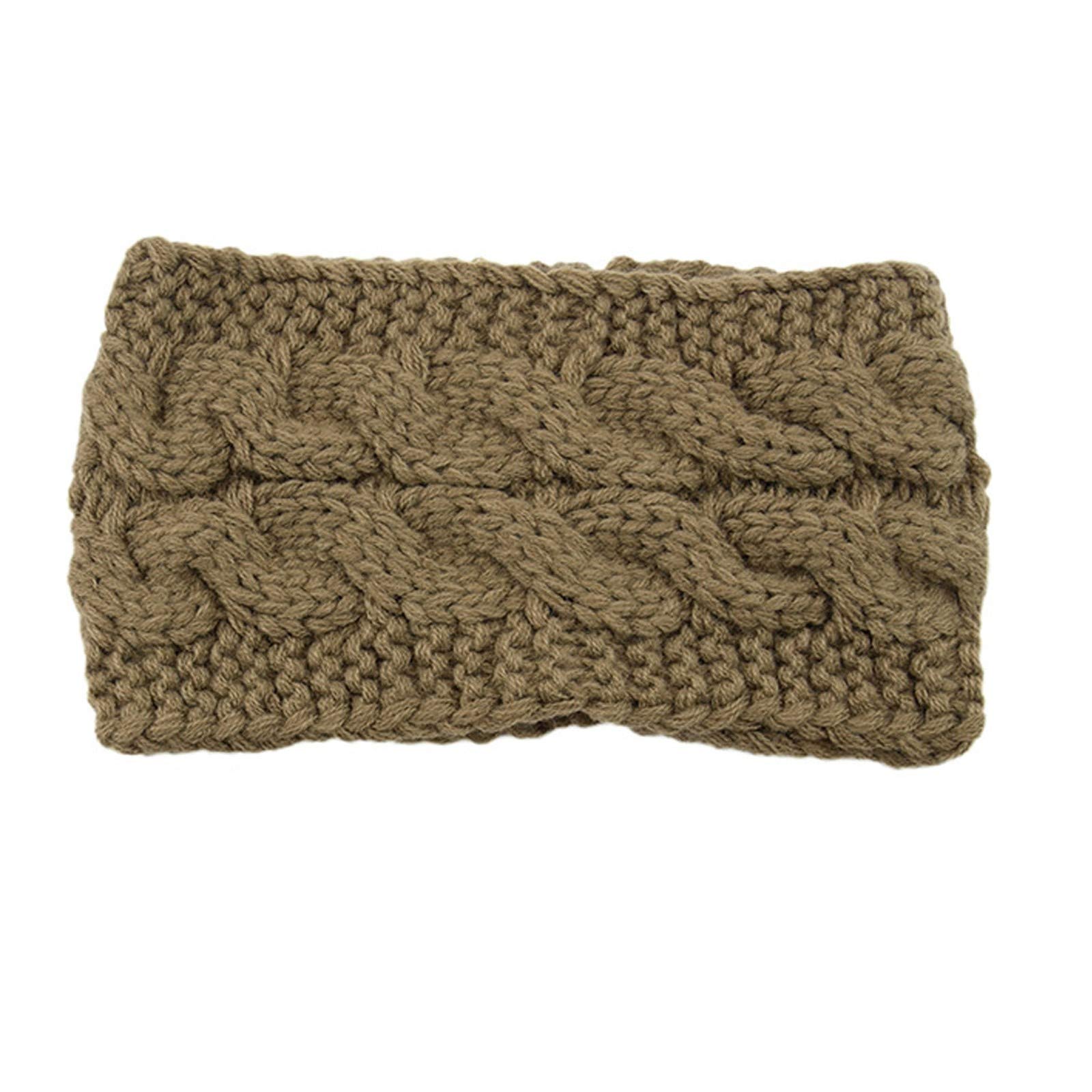 Women's Winter Headband Ear Warmer with Cross Design & Side Buttons - Soft Fleece Face Covering & Hair Holder for Outdoor Activities (Hiking, Skiing, Running) #740