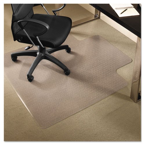 EverLife Chair Mat for Medium Pile Carpet with Lip - Non-Slip Office Chair Floor Protector for Hardwood & Carpeted Floors - Perfect for Home Office, Gaming & Workspace Use