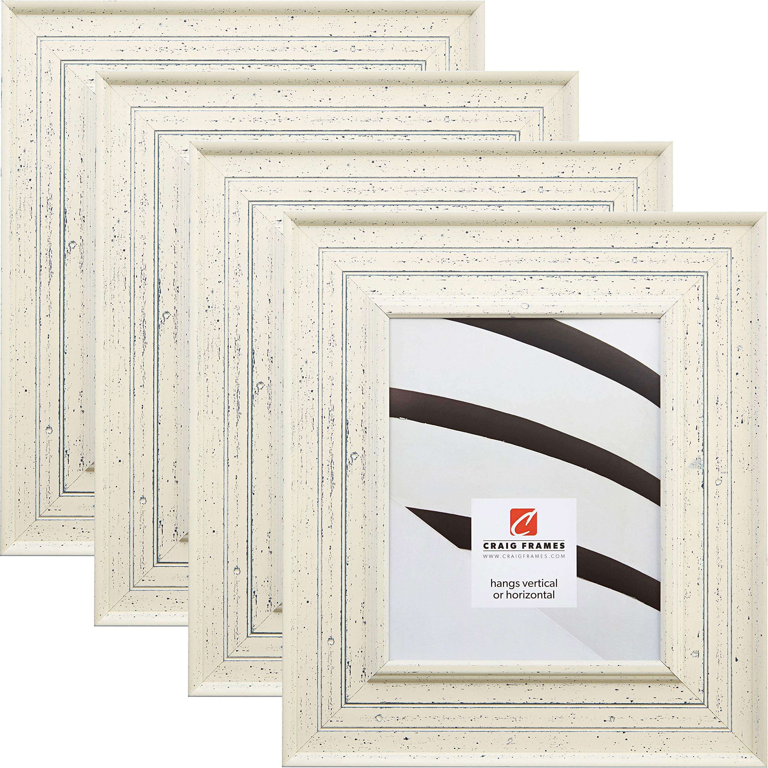 Craig Frames 13x19 Inch Weathered Off-White Picture Frame Set of 4 - Perfect for Wall Gallery, Home Decor & Office Display